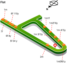 Newbury Flat Race track diagram