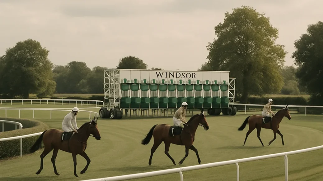 Editorial illustration for Ghostwriter and Tenability head Windsor card with Goodwood form in evidence