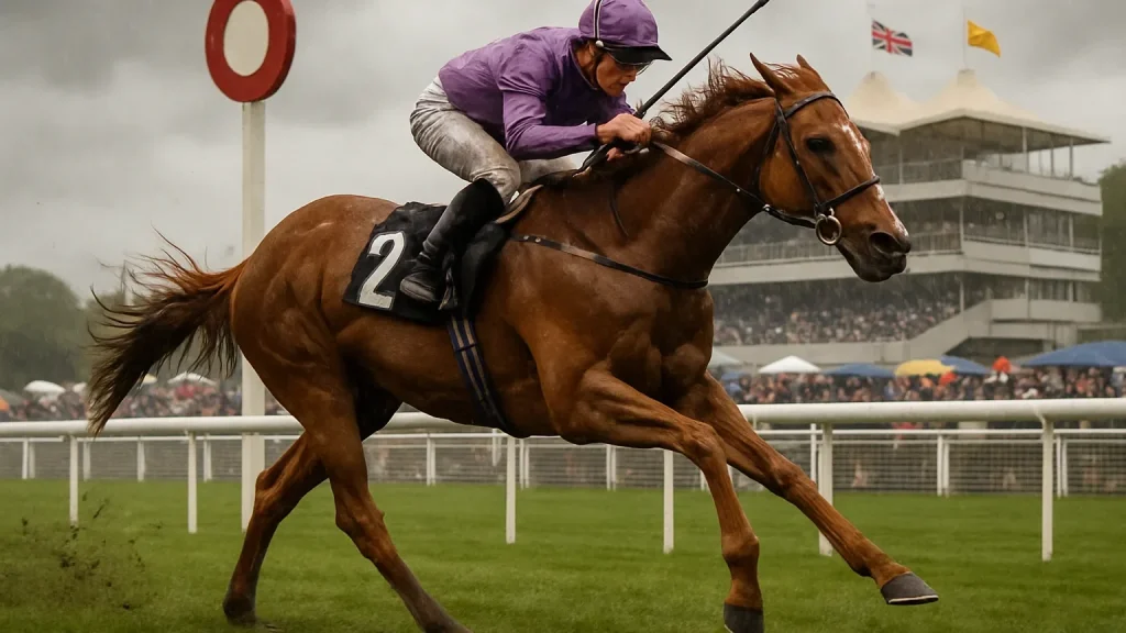 Editorial illustration for Zavateri delivers decisive Celebration Mile win and heads for QEII at Ascot